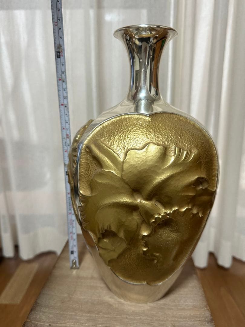 値下げ‼️‼️純銀刻印入り遠藤兆映作花瓶