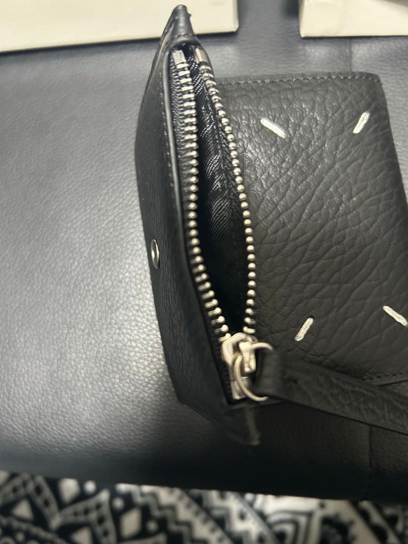 Maison Margiela 4ステッチ 三つ折りウォレット ブラック