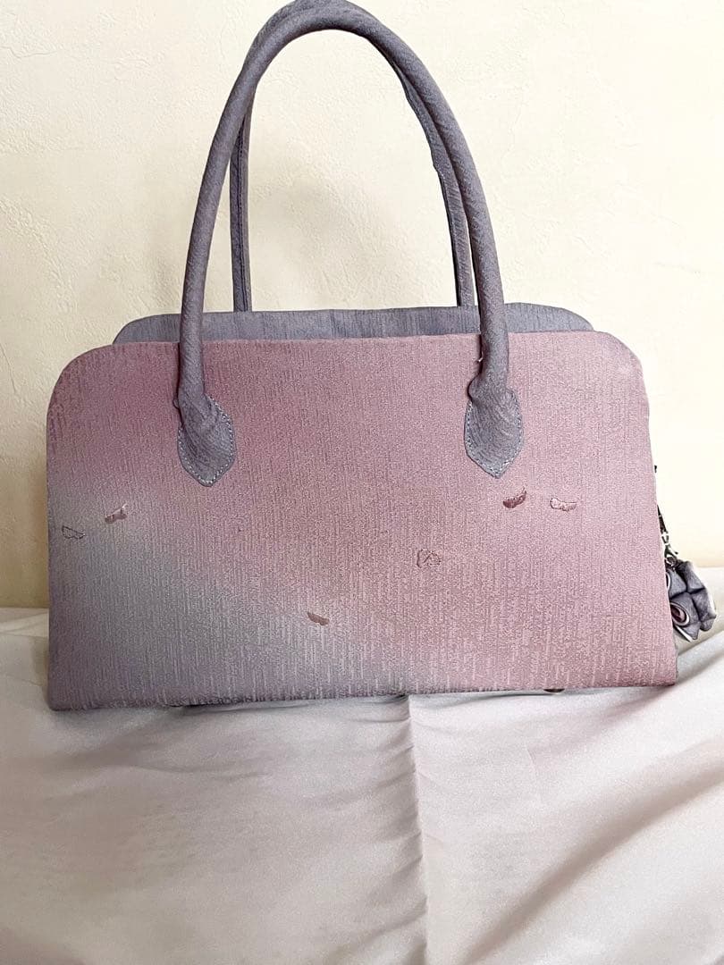 和装用利休バッグ　底鋲、つまみ細工付き