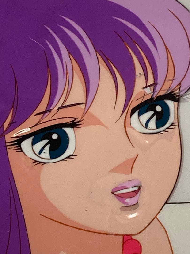 t２５　レア　大判聖闘士星矢セル画【城戸沙織】背景画・額縁付き