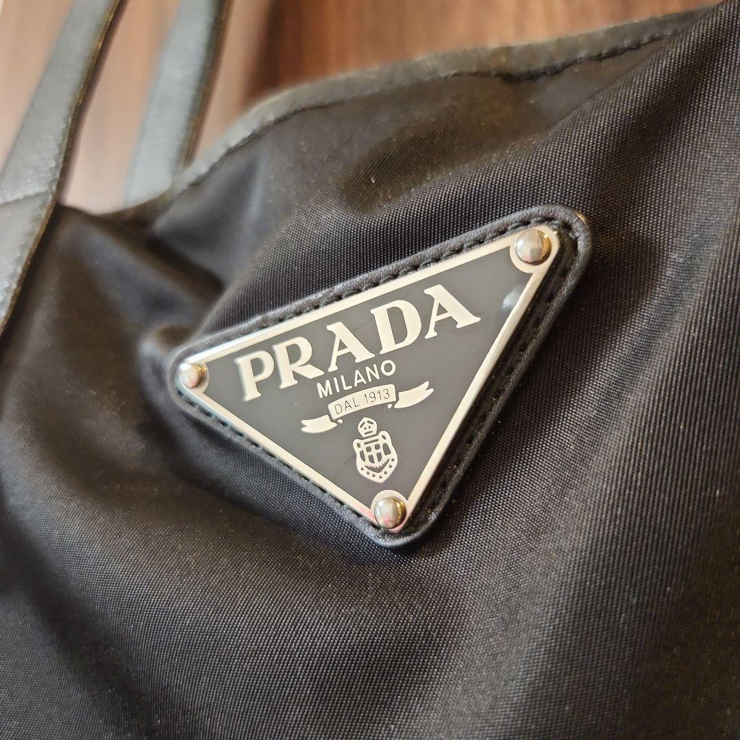 プラダ★★PRADA ブラック トートバッグ ナイロン トライアングルロゴ