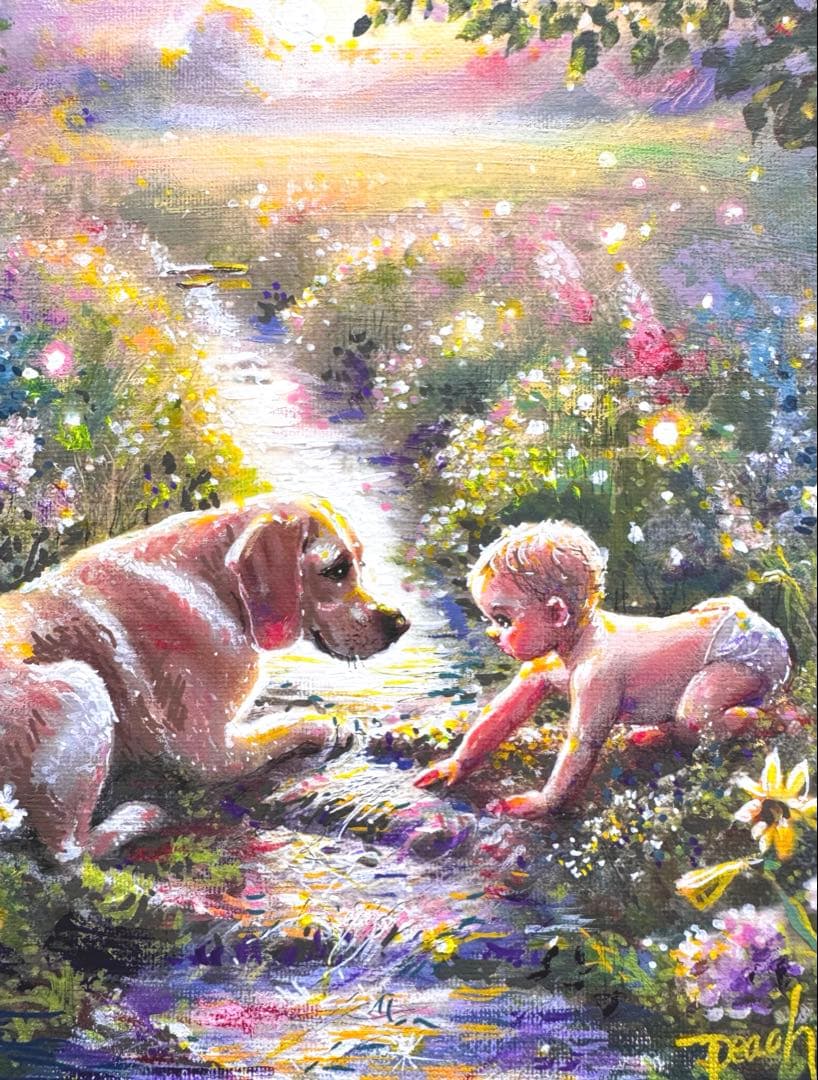 ぷるぷる侍　せせらぎの約束　絵画原画