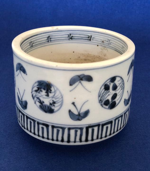 煙草盆 漆塗り 古伊万里灰いれ