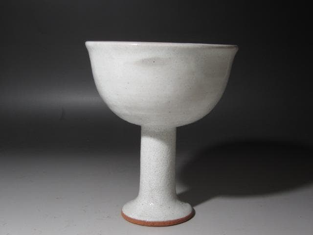 ★　松井康成　粉引馬上杯　茶碗　表千家十三代即中斎の花押がございます★x336