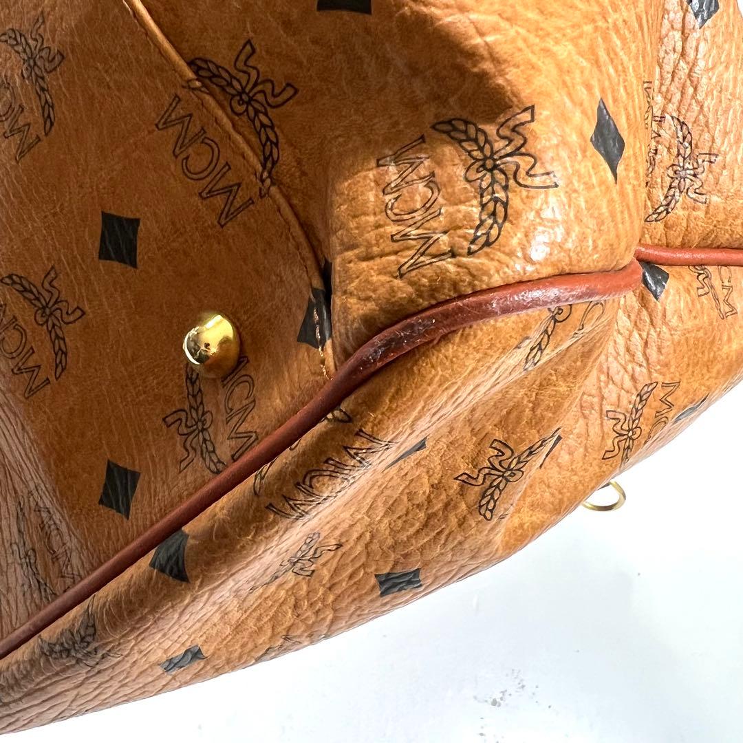 MCM エムシーエム ヴィンテージ ヴィセトス レザー ボストンバッグ