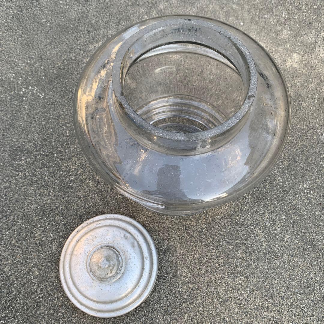 アンティーク ガラス瓶 タル型 古カラス 古道具 昭和レトロ