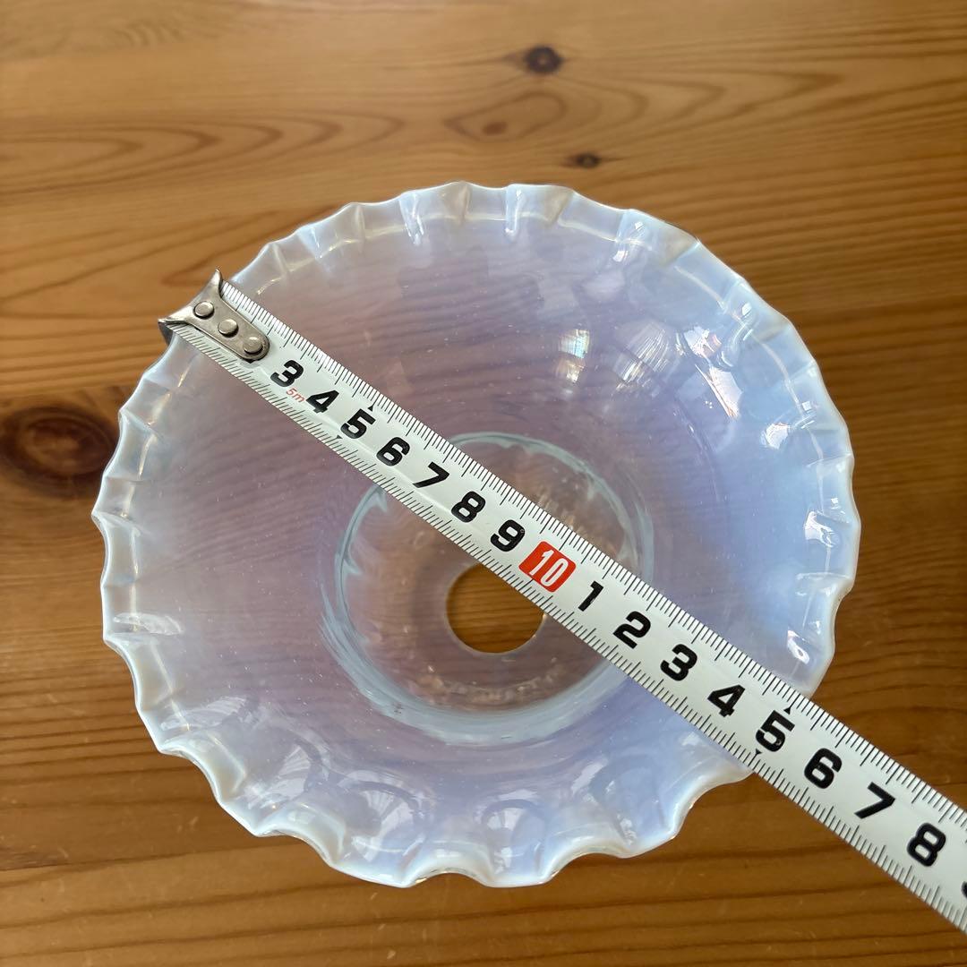 フランスアンティーク　オパールセント　ランプシェード