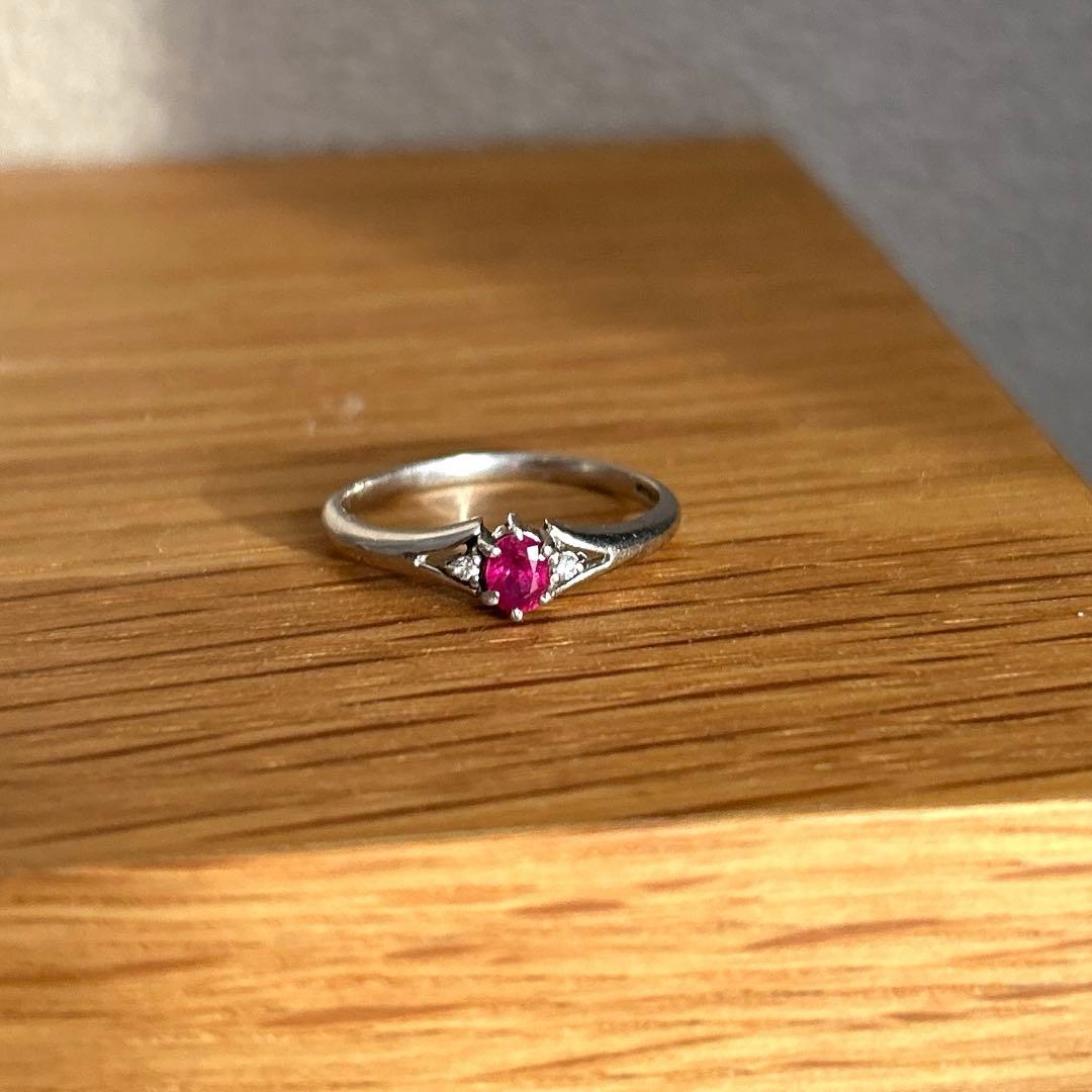 ゆ*ー様 ルビー&ダイヤモンドリング 10号