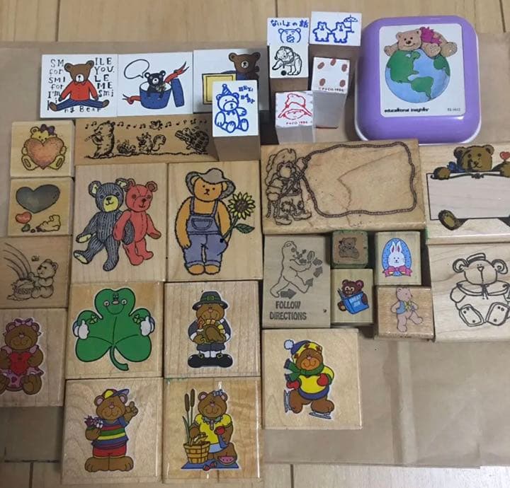 ヴィンテージスタンプ　大量　セット　熊　くま　ベアー