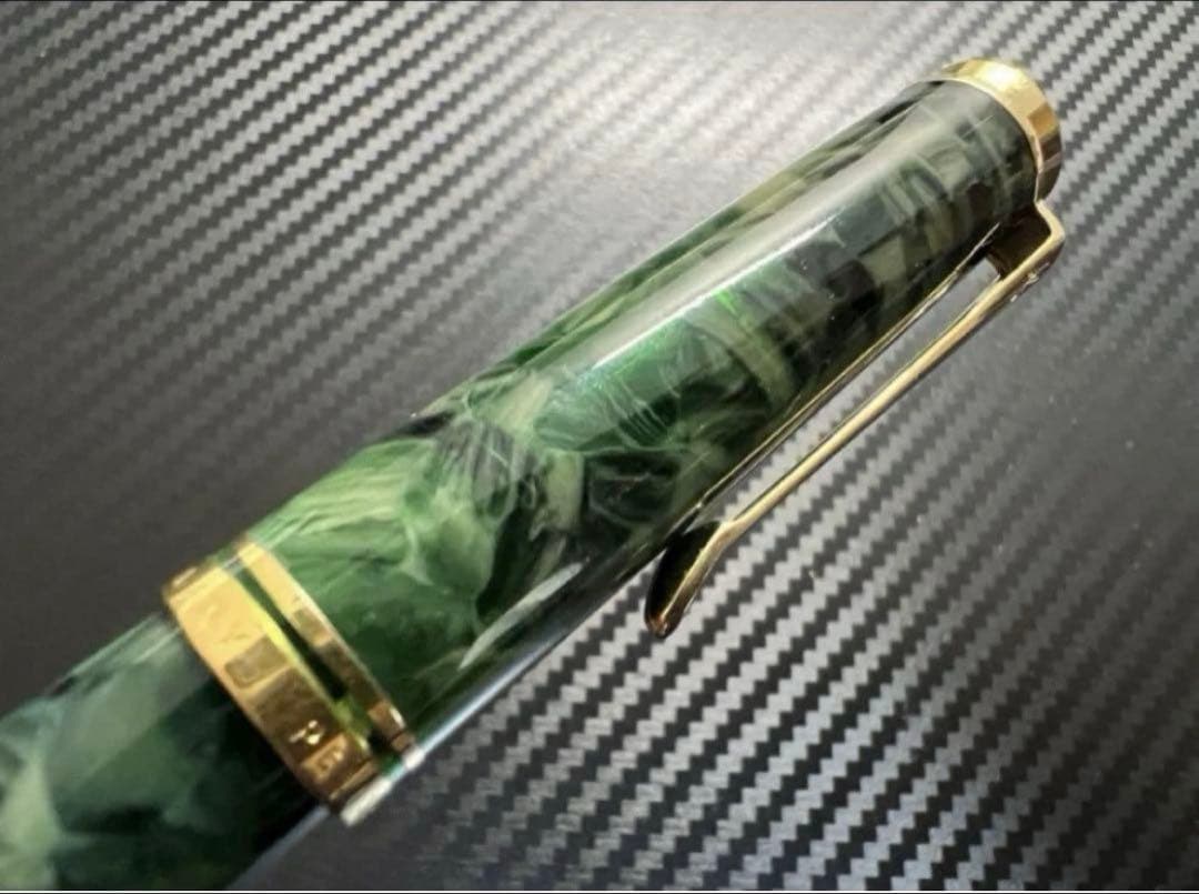 ペリカン 万年筆 未使用に近い 特別生産品 M600 M グリーンオーグリーン