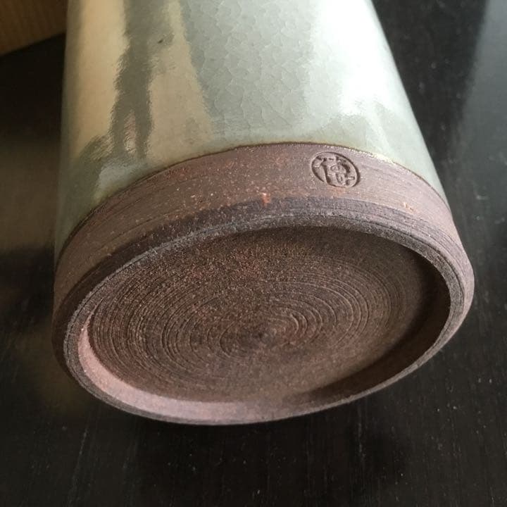 河合誓徳　花入　供箱　供布　栞付き　瑞松瓶　美品　未使用