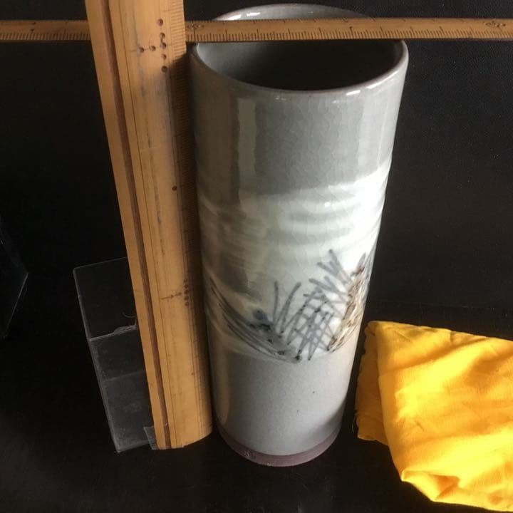 河合誓徳　花入　供箱　供布　栞付き　瑞松瓶　美品　未使用