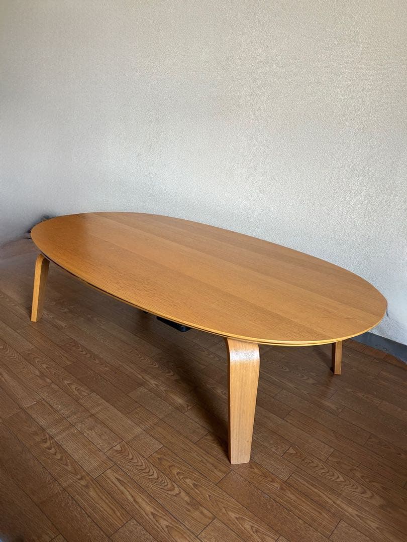 【1/29まで】無印良品 楕円こたつ　タモ材曲木脚 ナチュラル