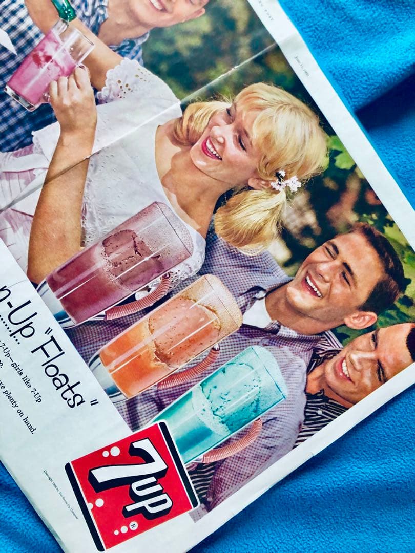 セブンアップ当時物ビンテージ７-upセブンアップ＊アメグラ＊60年広告