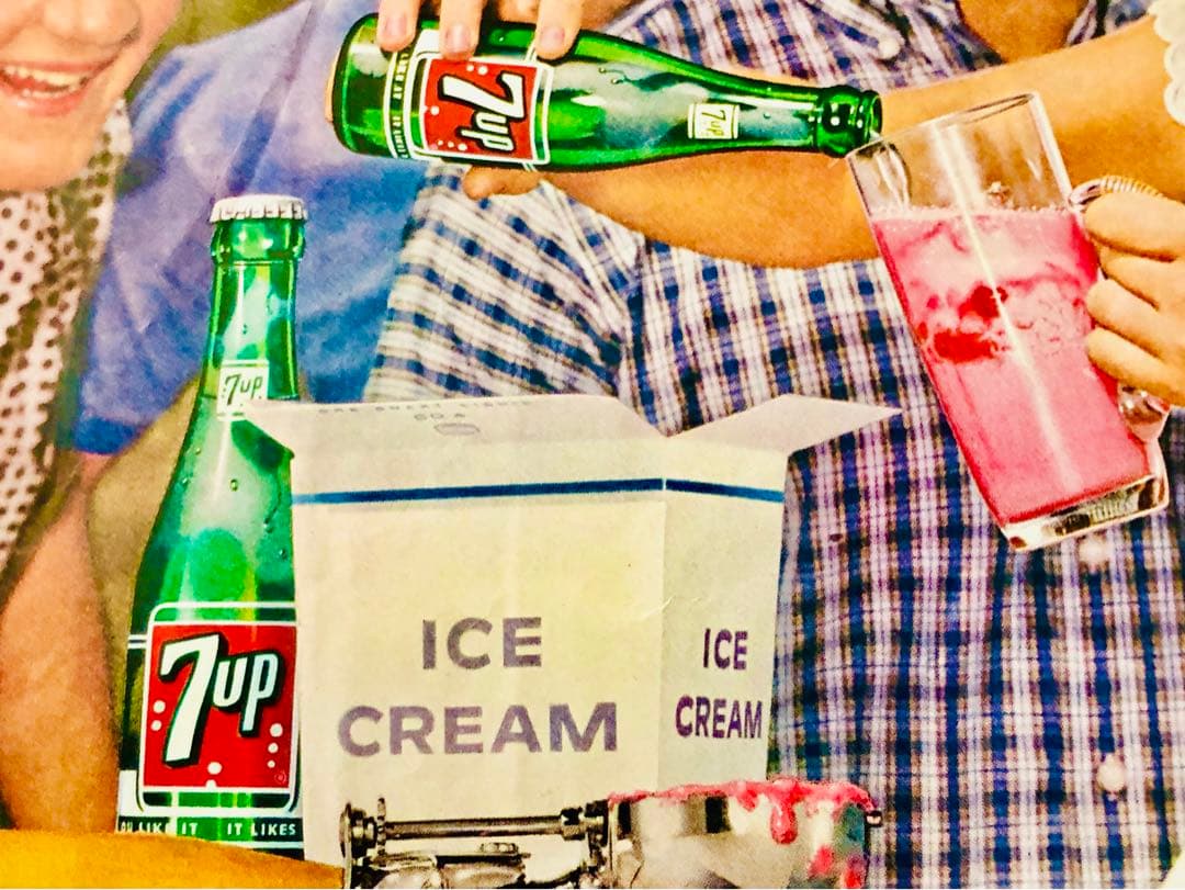 セブンアップ当時物ビンテージ７-upセブンアップ＊アメグラ＊60年広告