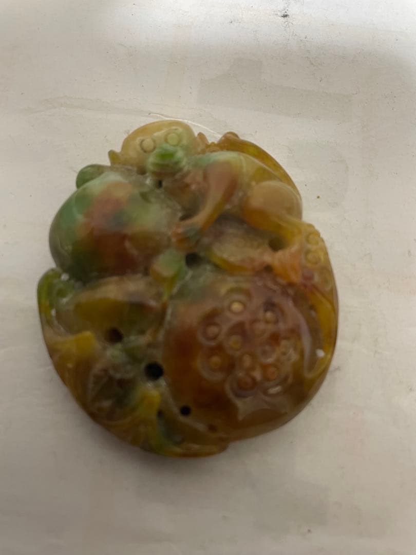 中国美術　玉石翡翠彫刻　猿