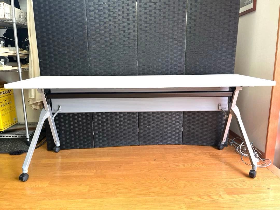 【名古屋引取限定 】オカムラ長机 折りたたみ式 オフィス 会議テーブル