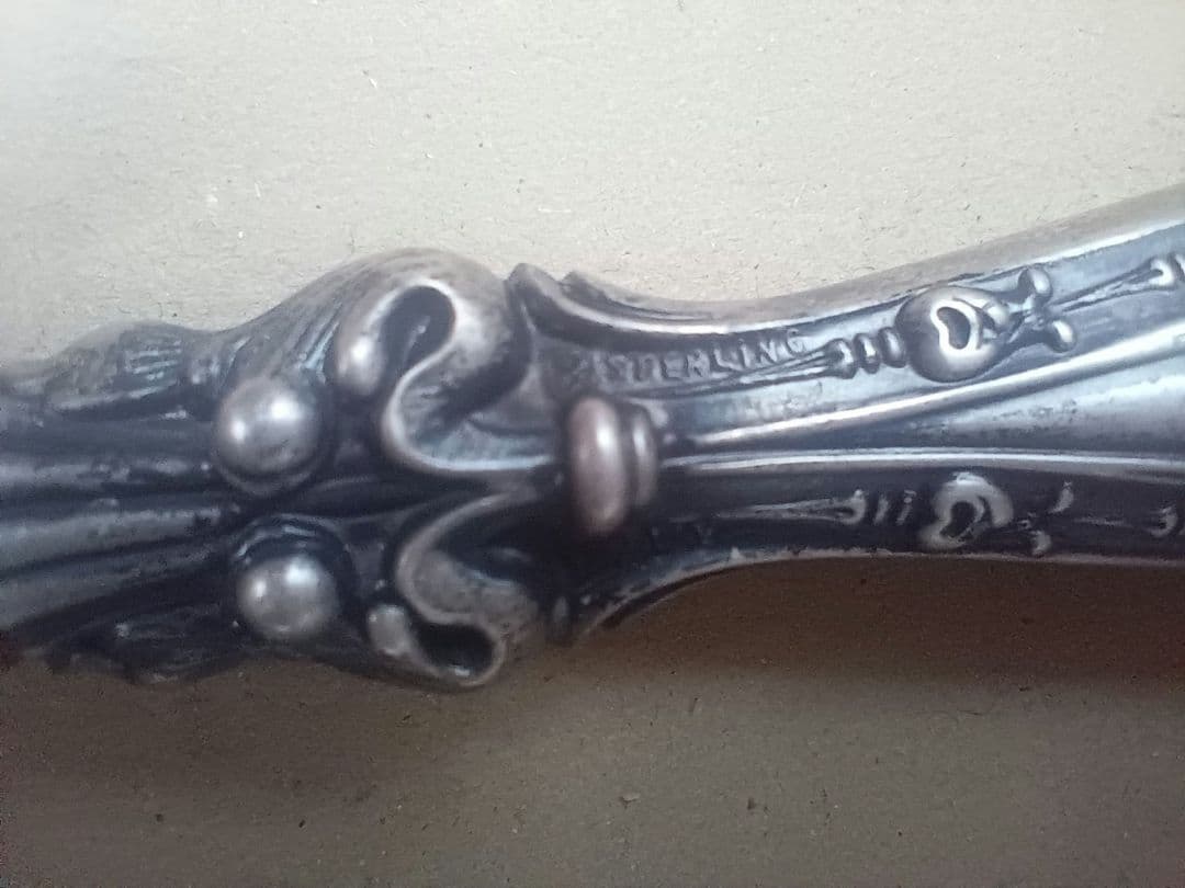 ビクトリア朝 純銀ハンドル ネイルファイル 爪やすり アンティーク 骨董品 レア