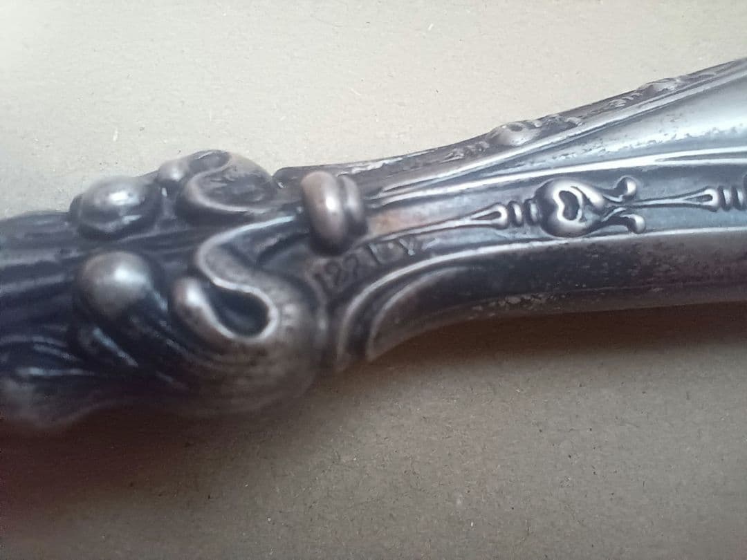 ビクトリア朝 純銀ハンドル ネイルファイル 爪やすり アンティーク 骨董品 レア