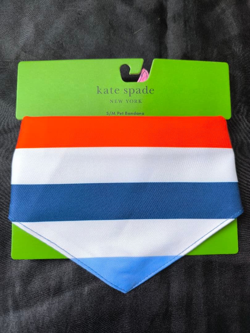 新品 ケイトスペード アートドット 首輪 リーシュ S/M バンダナS/M