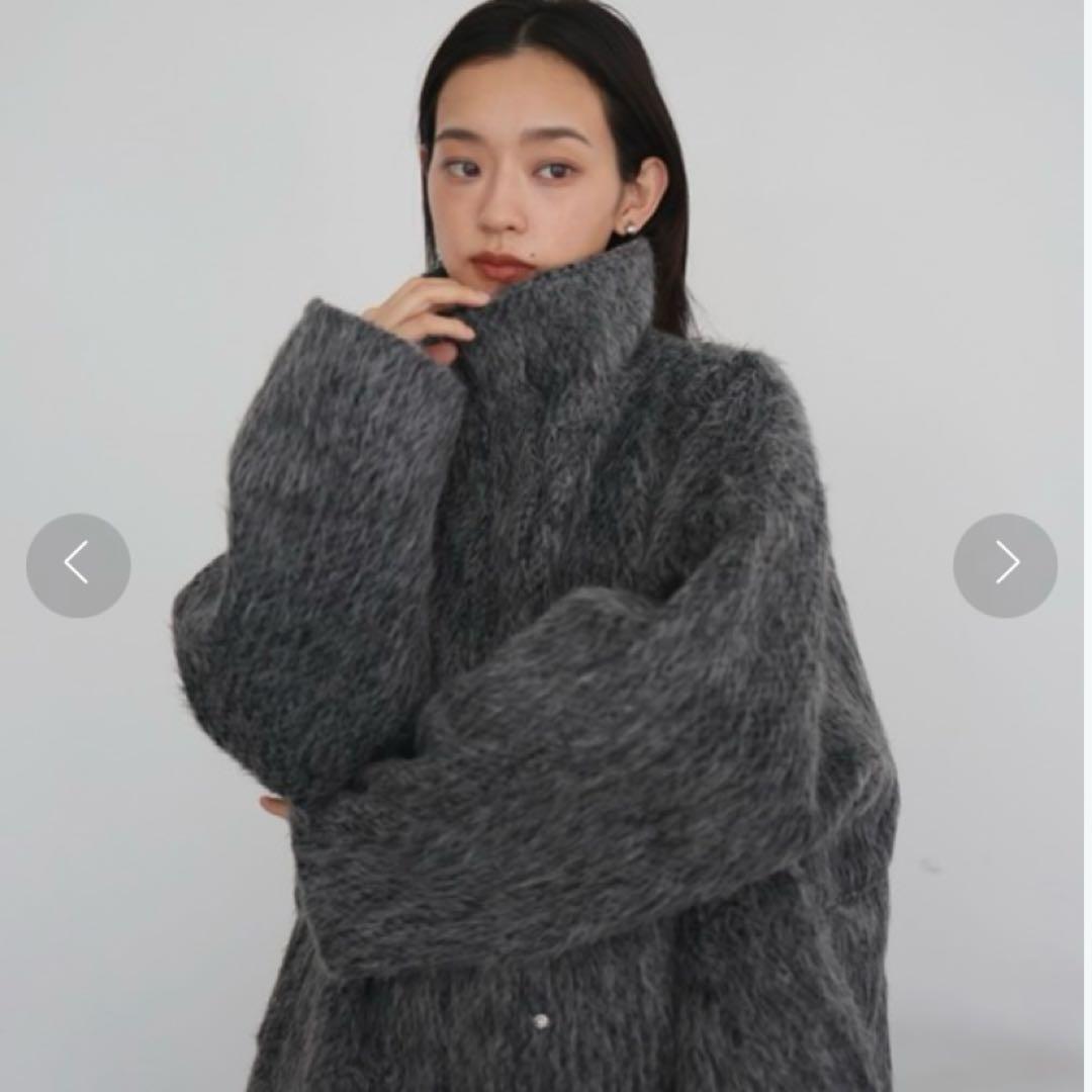 hellam シャギースタンドカラーコート ヘラム