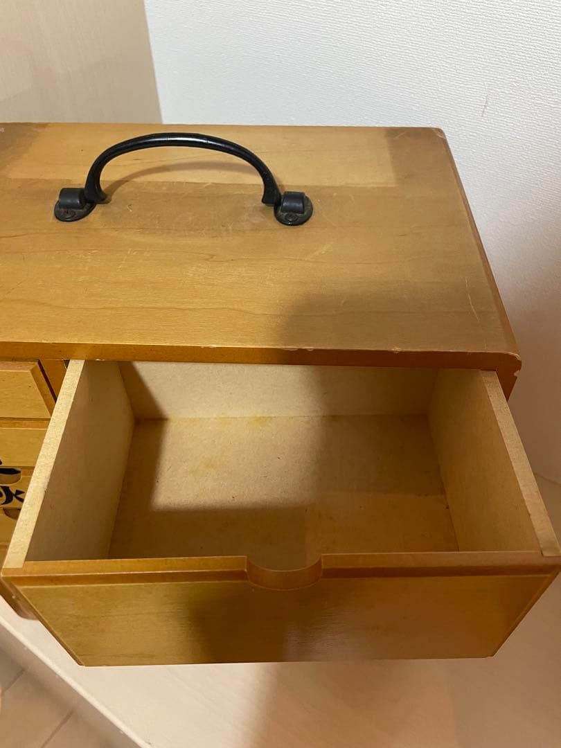 昭和レトロ　木製　薬箱　小引き出し　引き出し　古道具　　ヴィンテージ