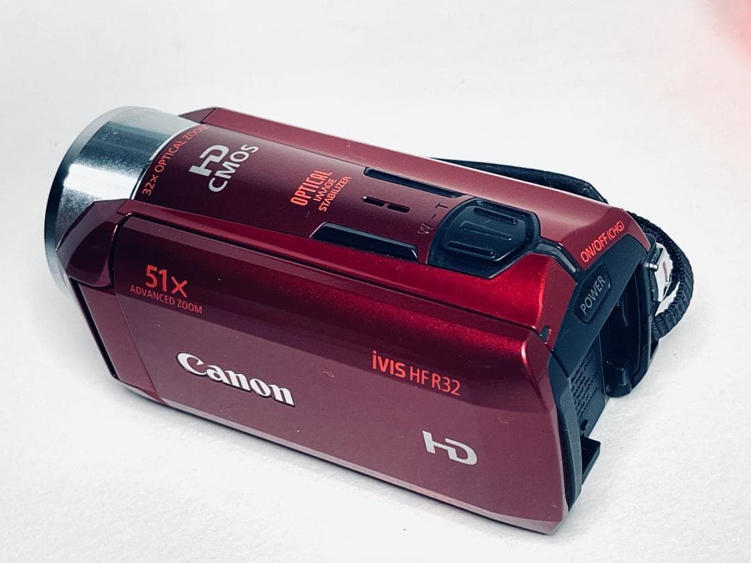 【中古】Canon キヤノン iVIS HF R32 レッド Wi-Fi カメラ