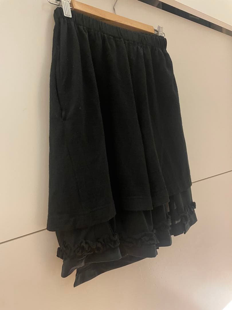 コムデギャルソン●ウールレースパンツ●ブラックパンツ