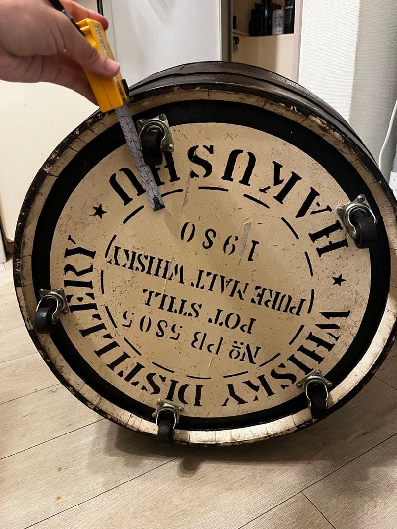 白州ウィスキー樽本体　キャスター付き