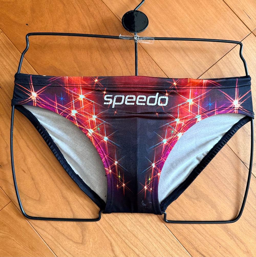 【美品】SPEEDO　アクアブレード　ダイナカット　L　光沢　ウロコ　競パン