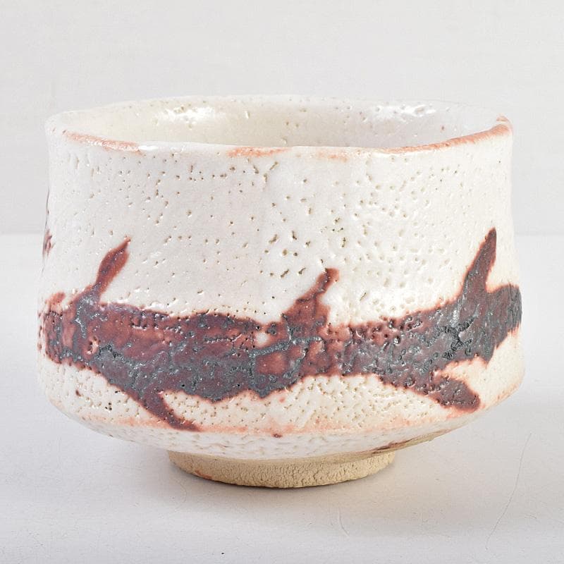 茶道具　人間国宝　荒川豊蔵作　絵志野　茶碗　銘二人静　鵬雲斎極め箱　MR9320