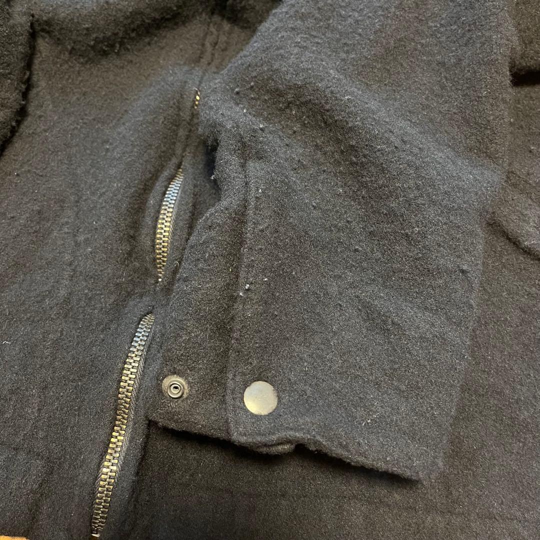 24AW 縮絨ウールジップショートジャケット A03-01014