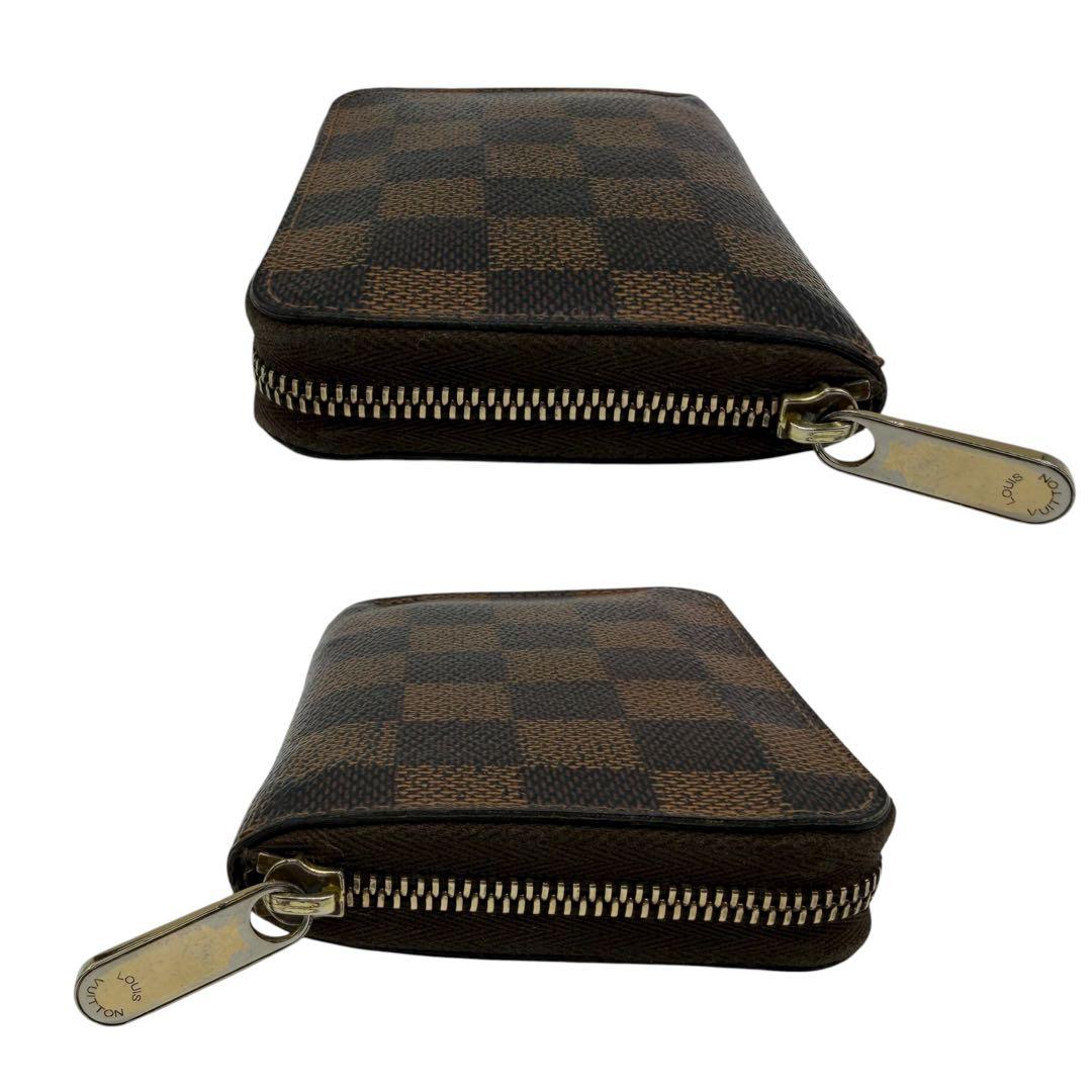 ルイヴィトン　パース　ラウンドファスナー　ダミエ　ブラウン　茶色　小銭入れ
