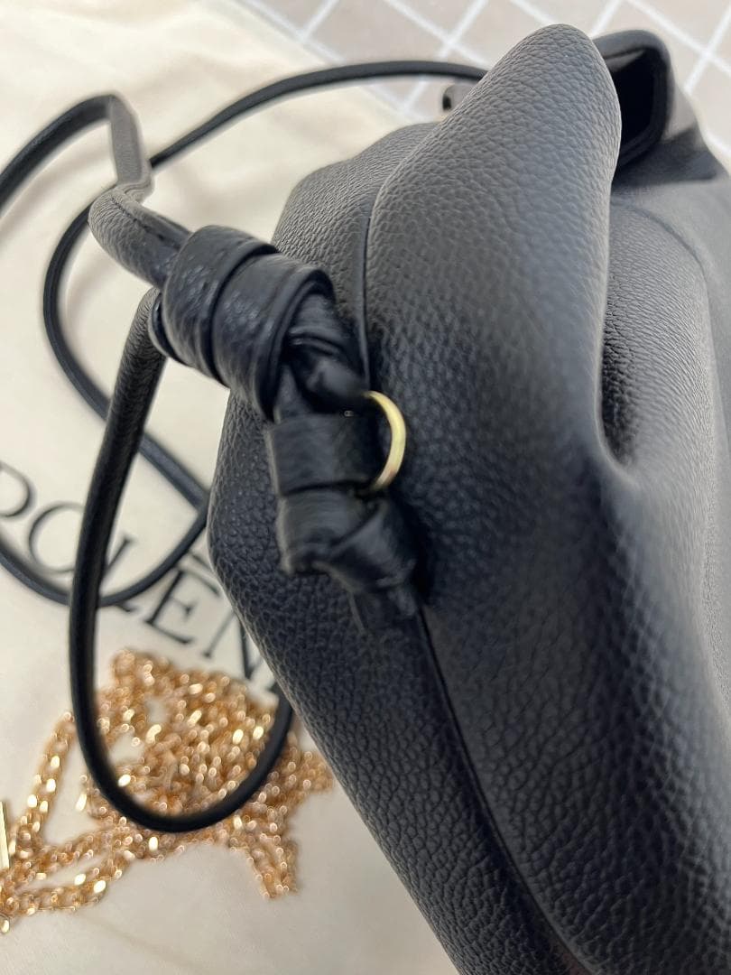 Polène Beri ブラック チェーン ショルダーバッグ