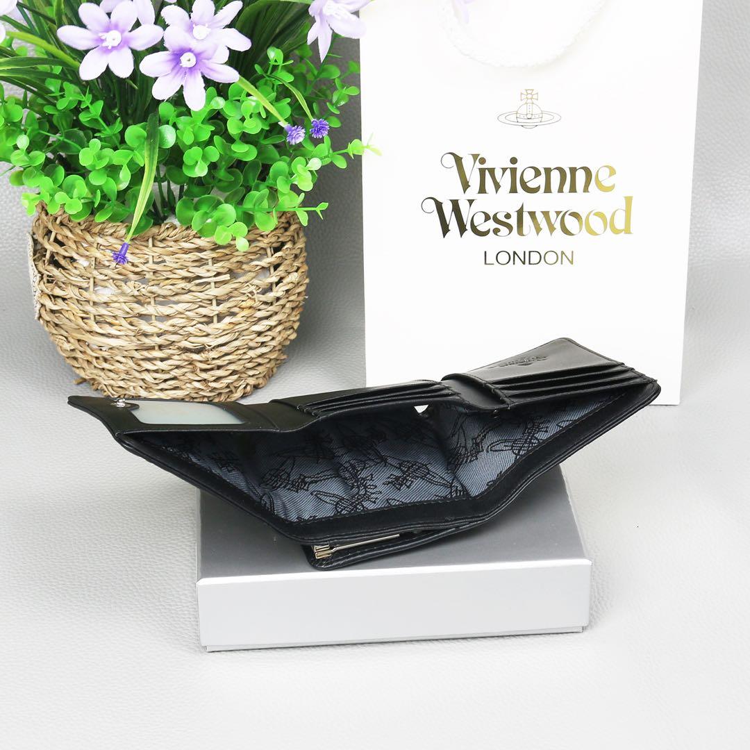Vivienne Westwood ヴィヴィアン 三つ折り財布 レザー 金s1