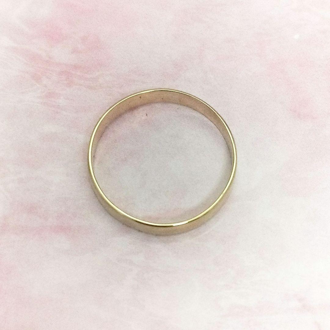 タイムセール♡新品同様 K18 平打ちゴールドリング 17.5号 4mm幅 地金