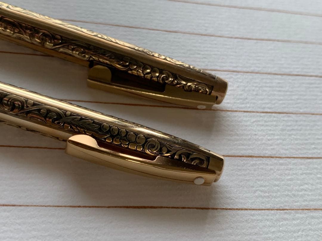 シェーファー インペリアル 金張り 葡萄柄 ボールペン＆シャープペン セット