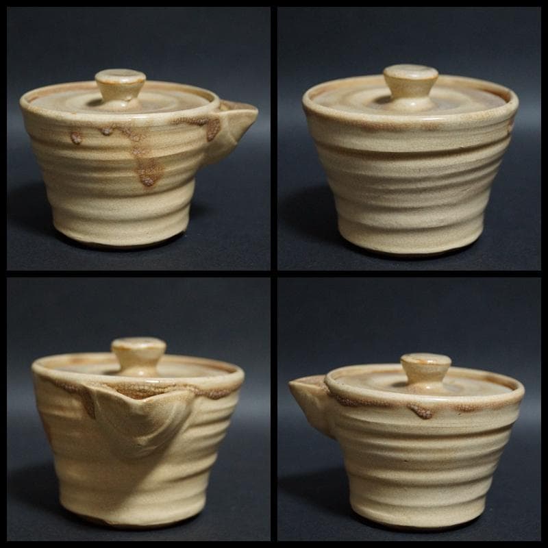 萩焼 小ぶり宝瓶/湯冷まし/煎茶碗(五客) 造形 煎茶道具☆★時代物★