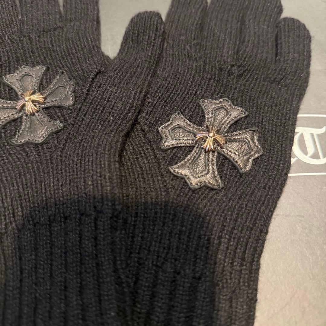 CHROME HEARTS クロスパッチ　カシミヤ　グローブ　新品未使用