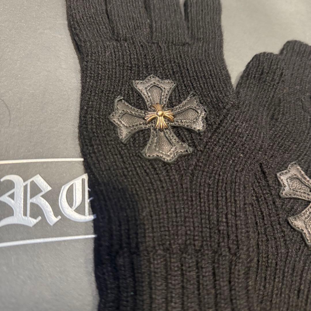 CHROME HEARTS クロスパッチ　カシミヤ　グローブ　新品未使用