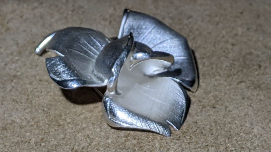 Silver 925 Rose Flower Design ブローチ