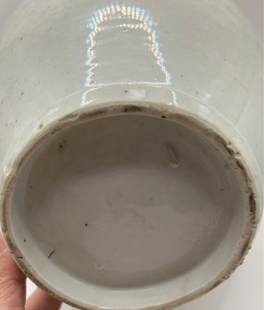 李朝　白磁　大壺　アンティーク　送料込み0308