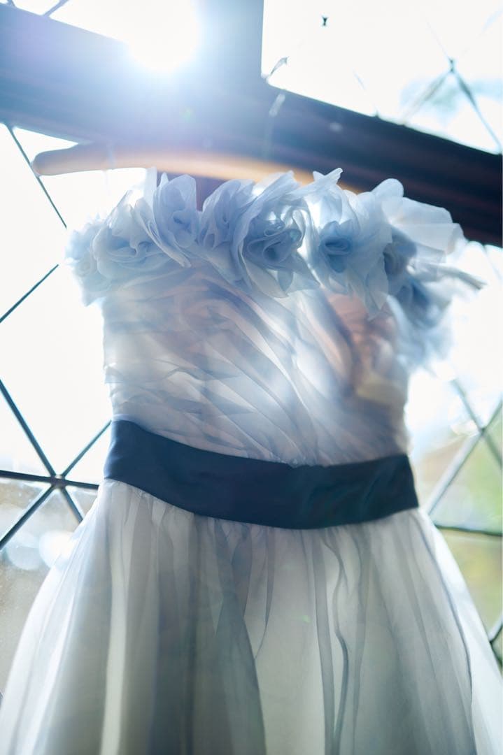 お値下げ中　カラードレス 水色 Aライン 3WAY クリーニング済