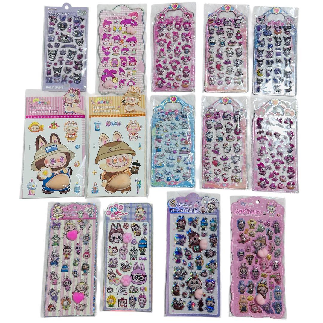 新品‼️大量‼️サンリオ❤️ラブブ❤️キャラ❤️１１シート❤️シールセット❤️まとめ売り❤️Ａ