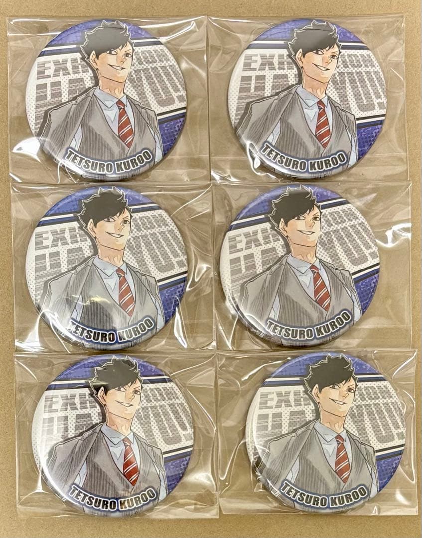 ハイキュー コレクション缶バッジ 8弾 黒尾鉄朗 6点セット スーツ