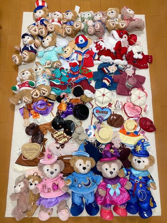 値下【まとめ売】ダッフィー シェリーメイ ジェラトーニ ぬいぐるみ コスチューム