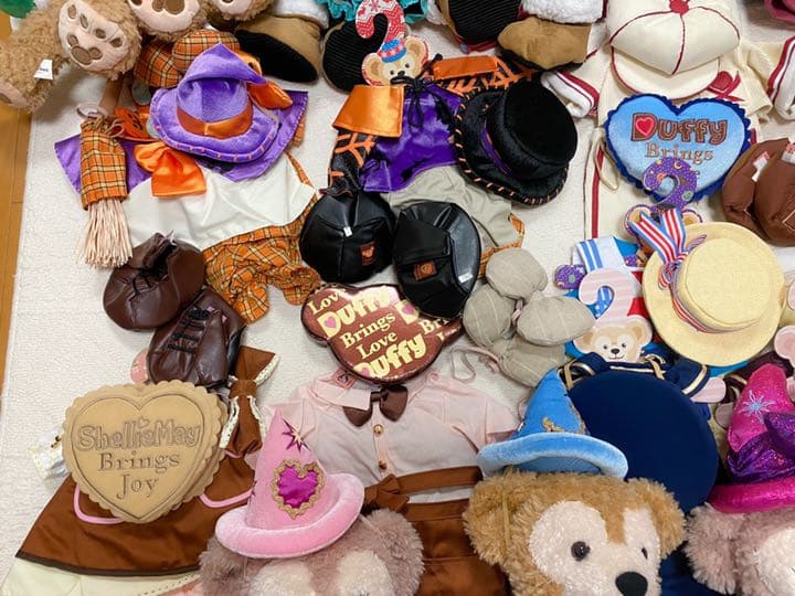 値下【まとめ売】ダッフィー シェリーメイ ジェラトーニ ぬいぐるみ コスチューム