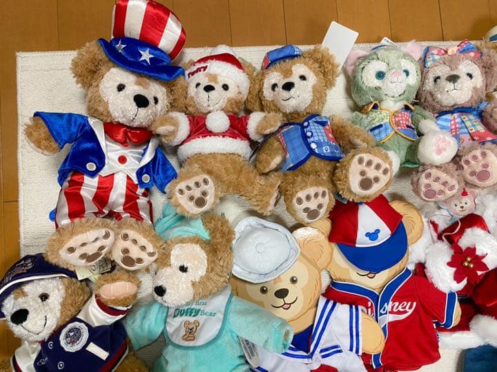 値下【まとめ売】ダッフィー シェリーメイ ジェラトーニ ぬいぐるみ コスチューム