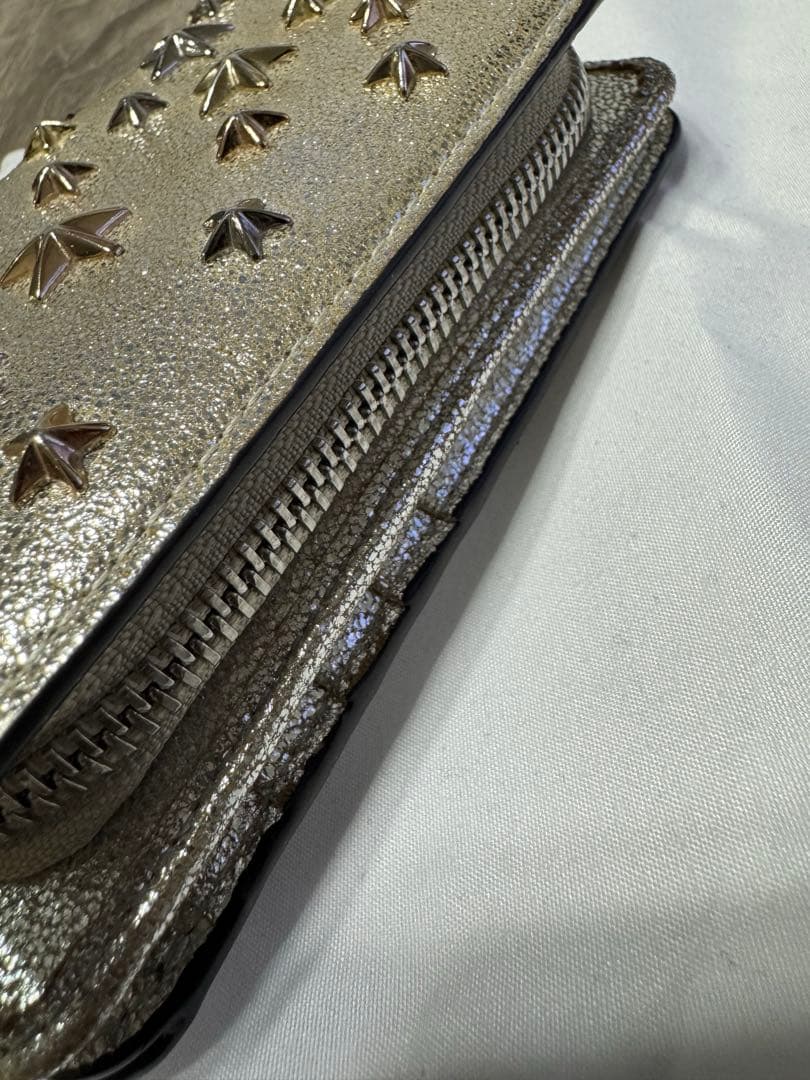 ゆ*ゆ様 【極美品】《正規購入》JIMMY CHOO シルバー ウォレット