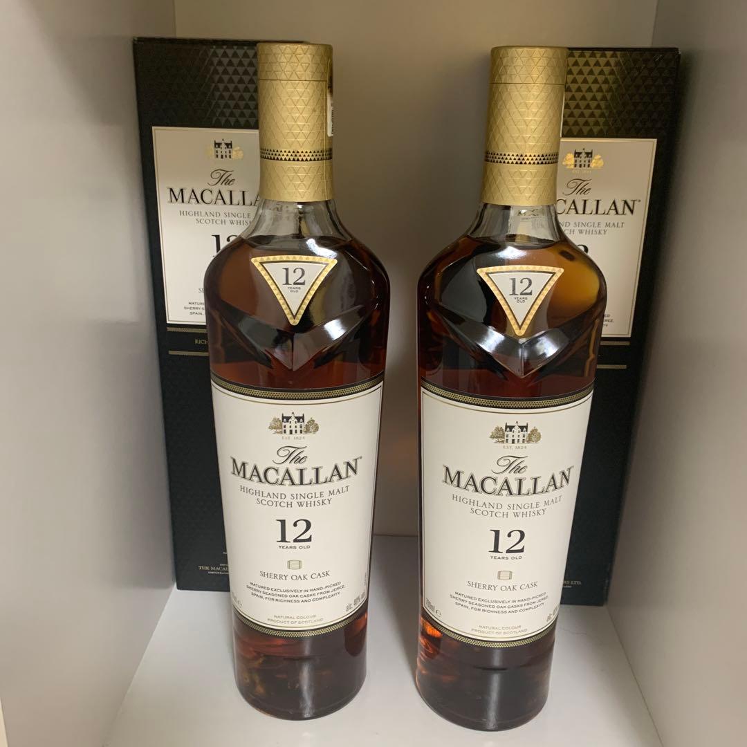 マッカラン12年シェリーオークカスク×2本　新品未開封品
